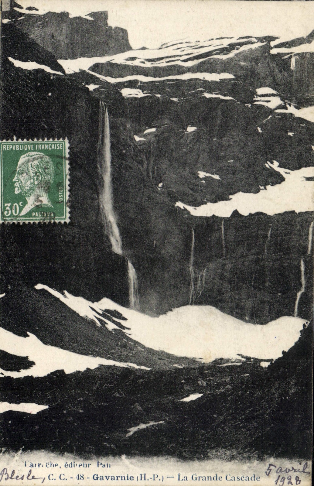 CPA Gavarnie H P la Grande Cascade 