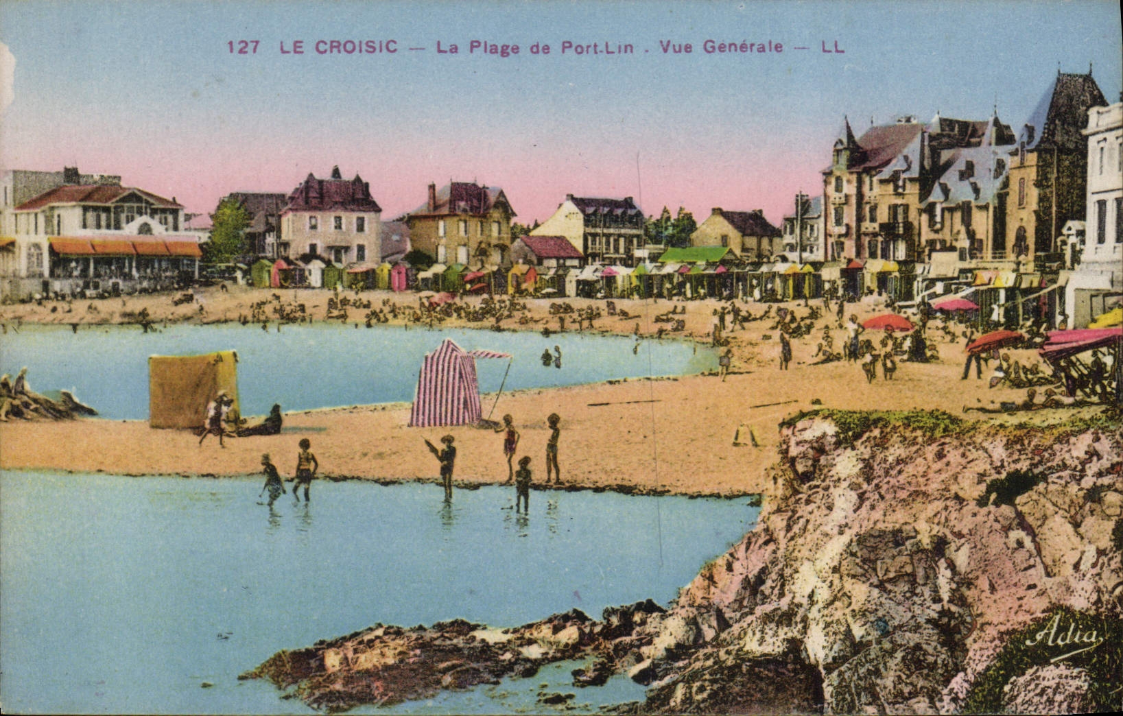 CPA Le Croisic La Plage de Port Lin Vue Generale 