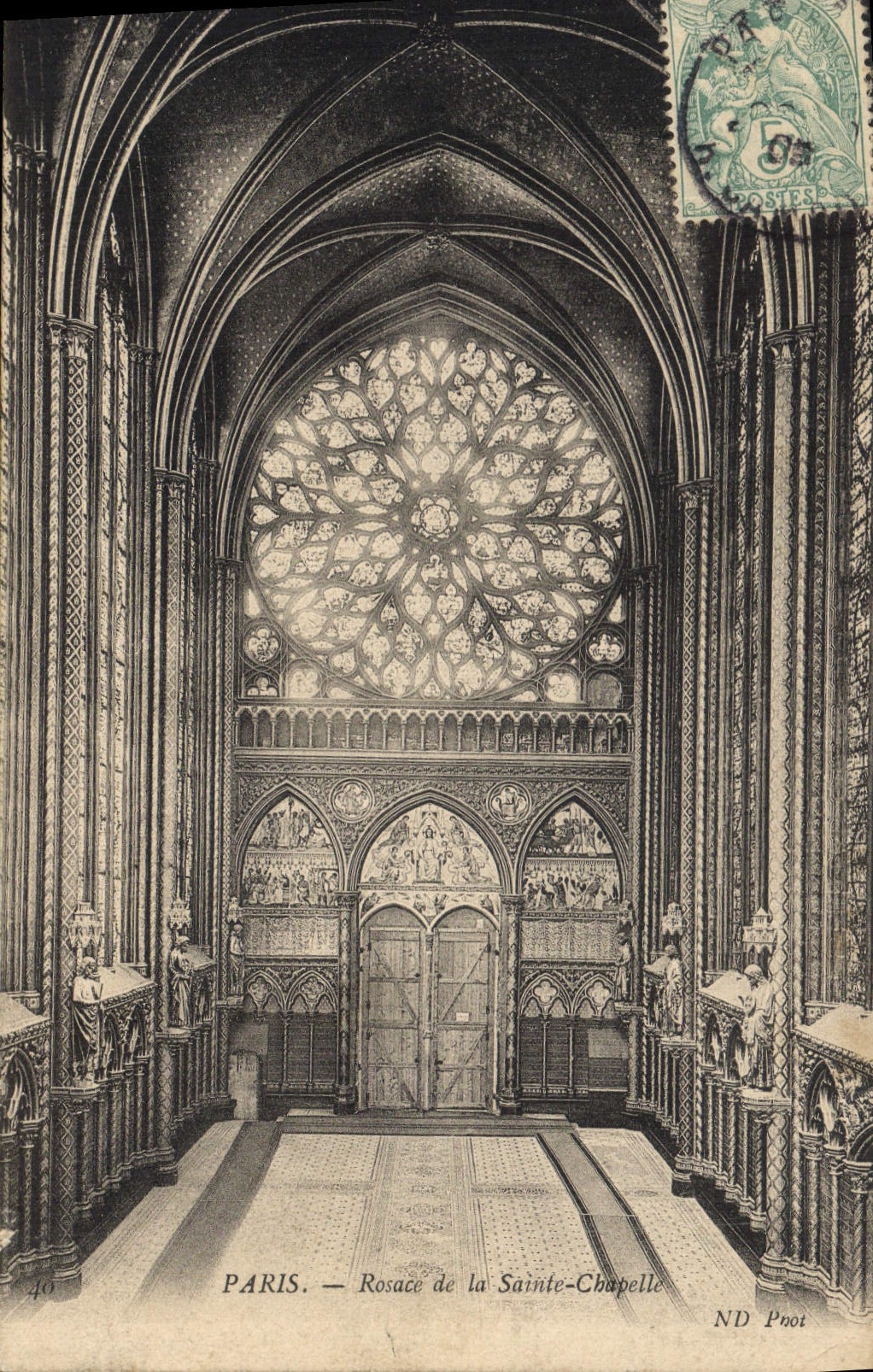 CPA Paris Rosace de la Sainte Chapelle 