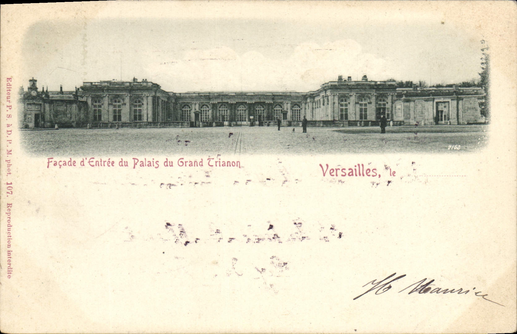 CPA Versailles Facade d'Entree du Palais du Grand Trianon