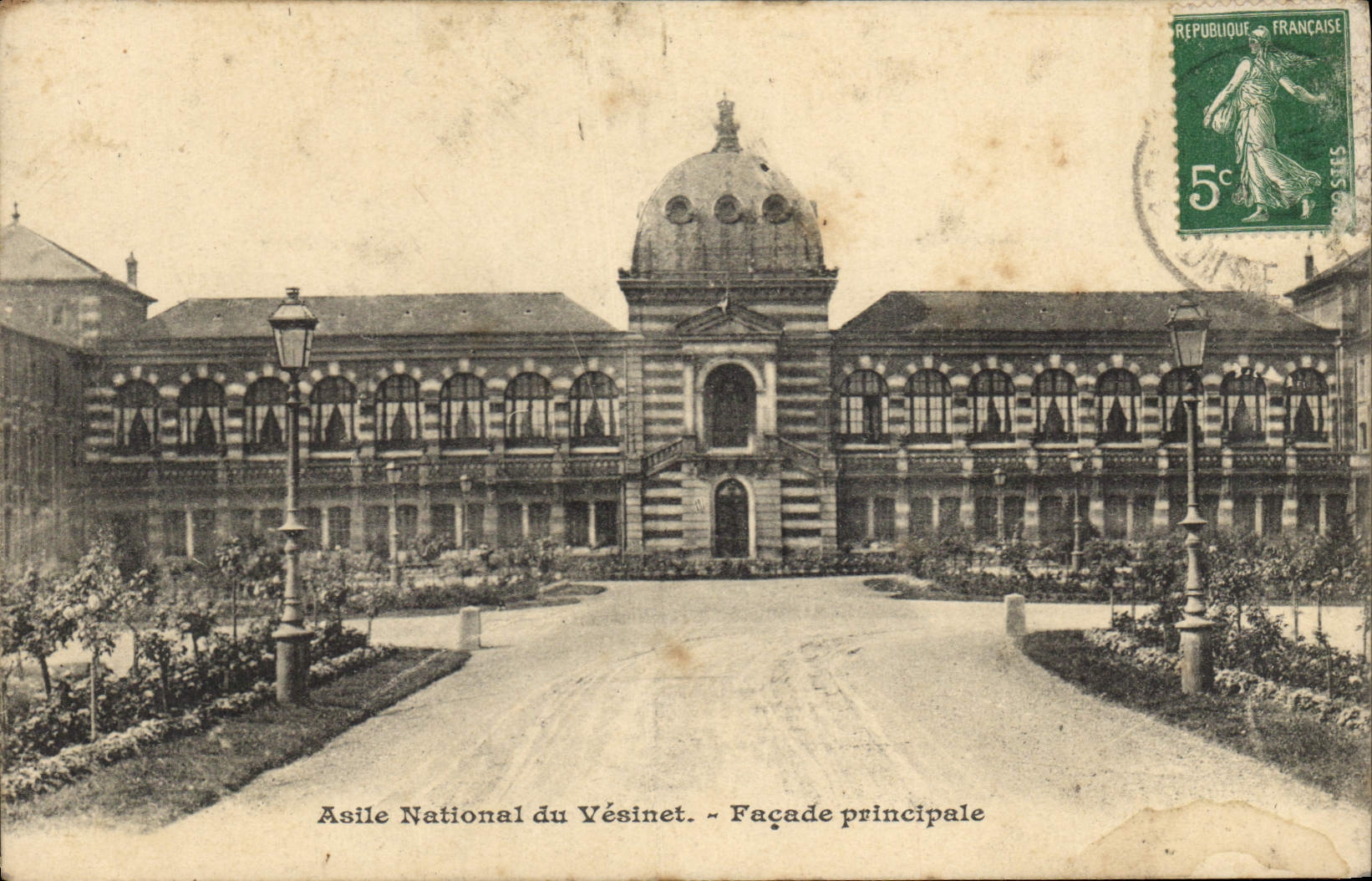 CPA Asile National du Vesinet Facade principale