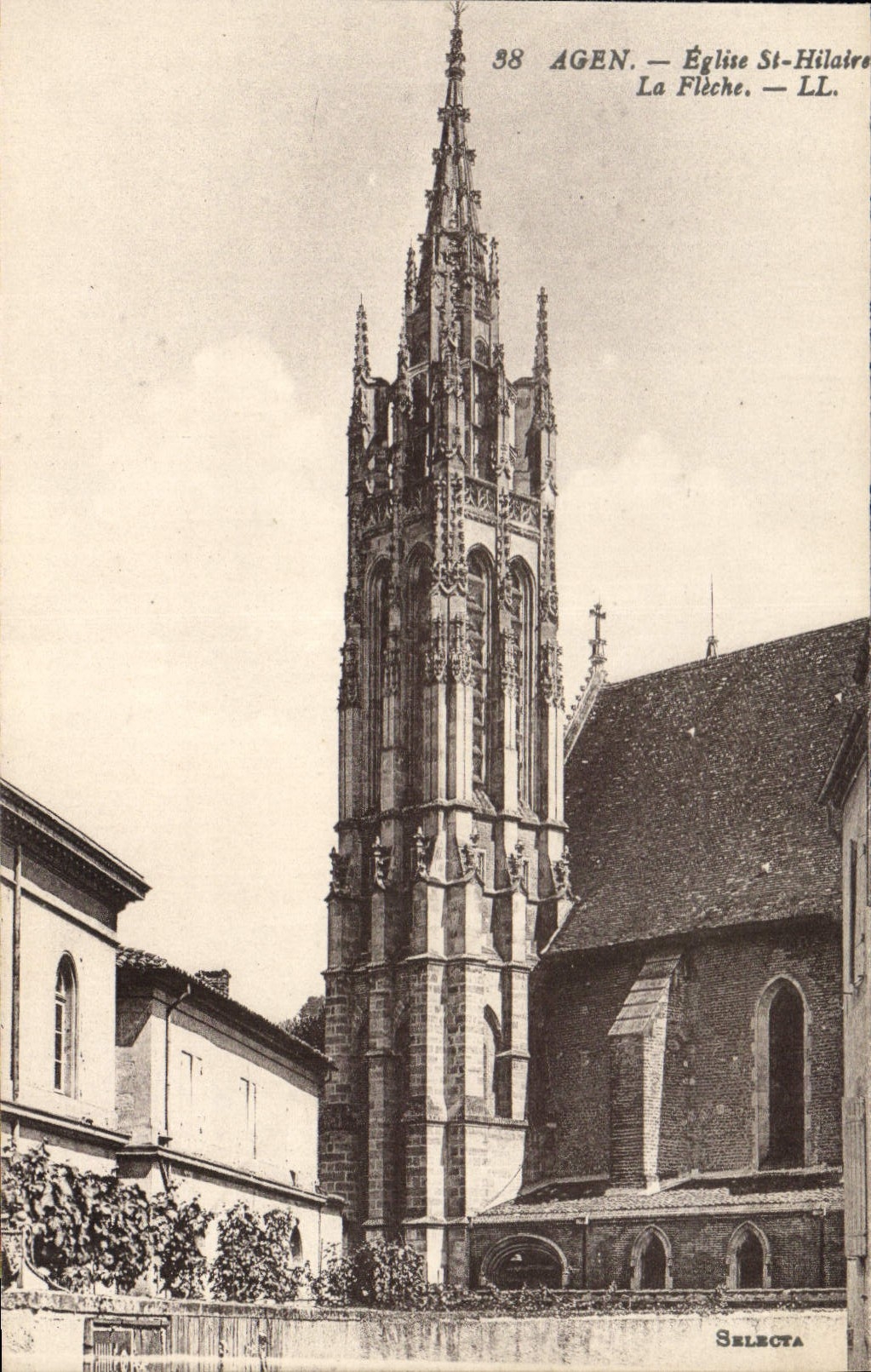 CPA Agen Eglise St Hilaire La Fleche 