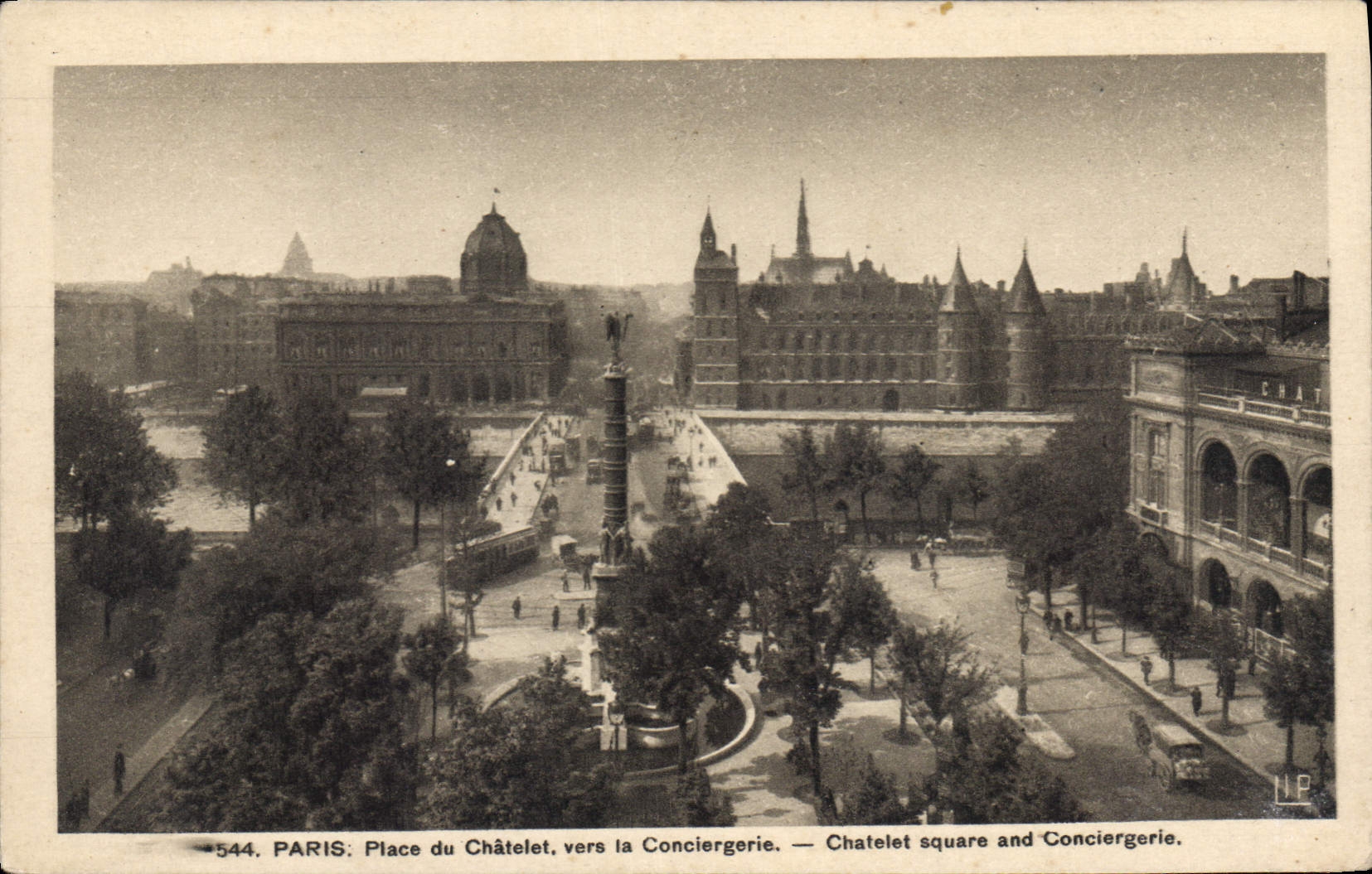 CPA Paris Place du Chatelet vers la Conciergerie