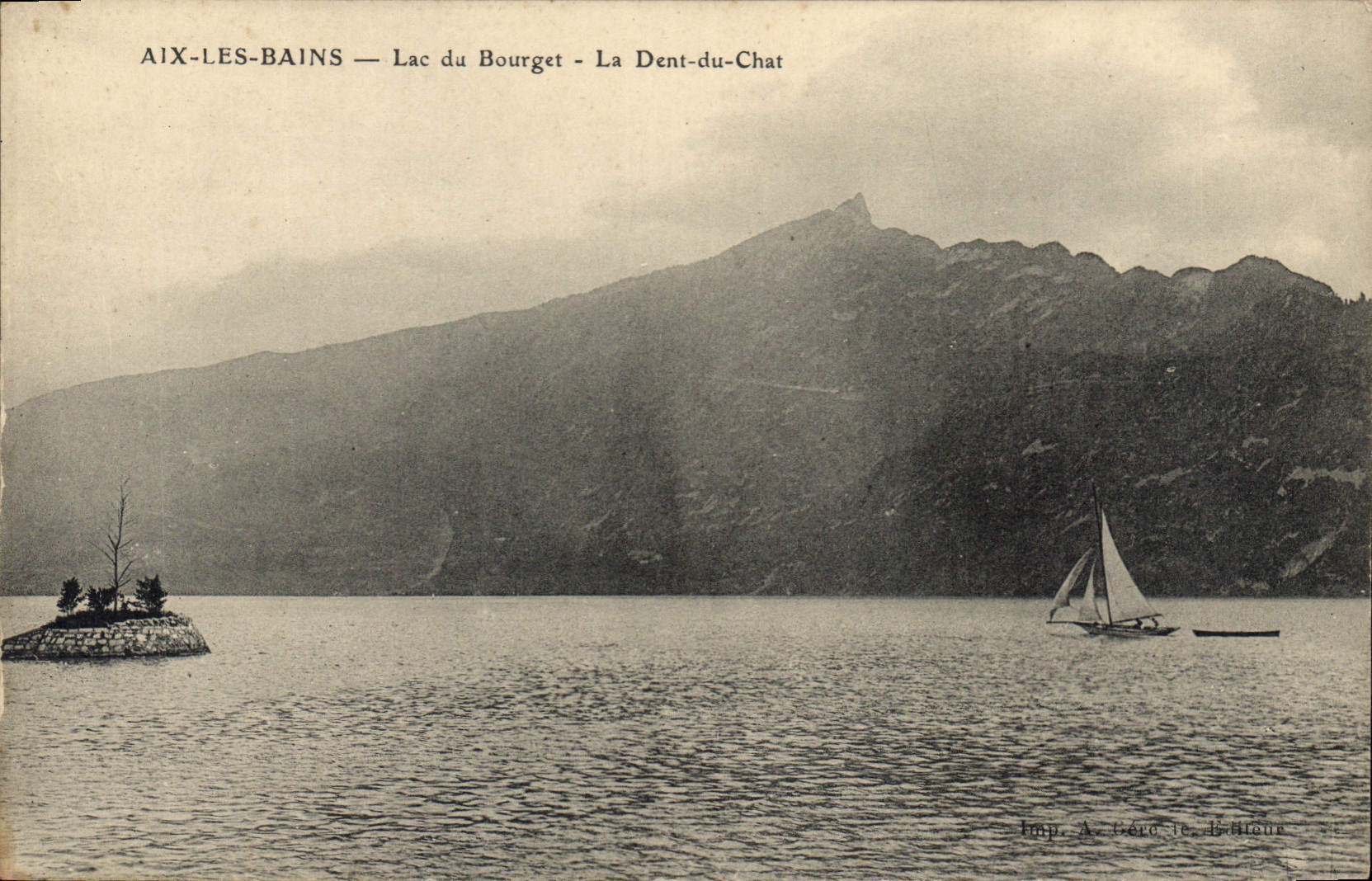 CPA Aix Les Bains Lac du Bourget La Dent du Chat 