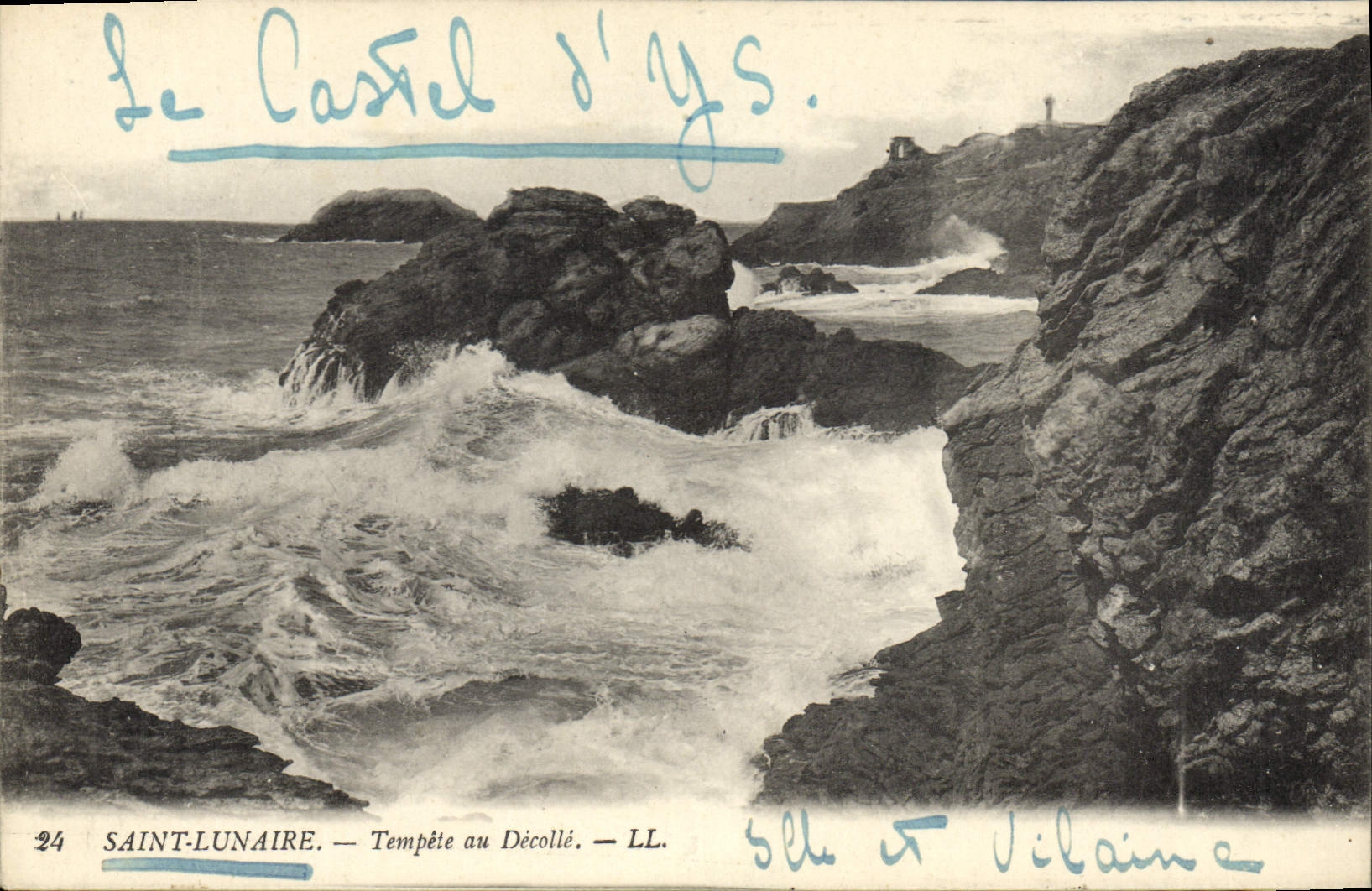 CPA Saint Lunaire Tempete au Decolle