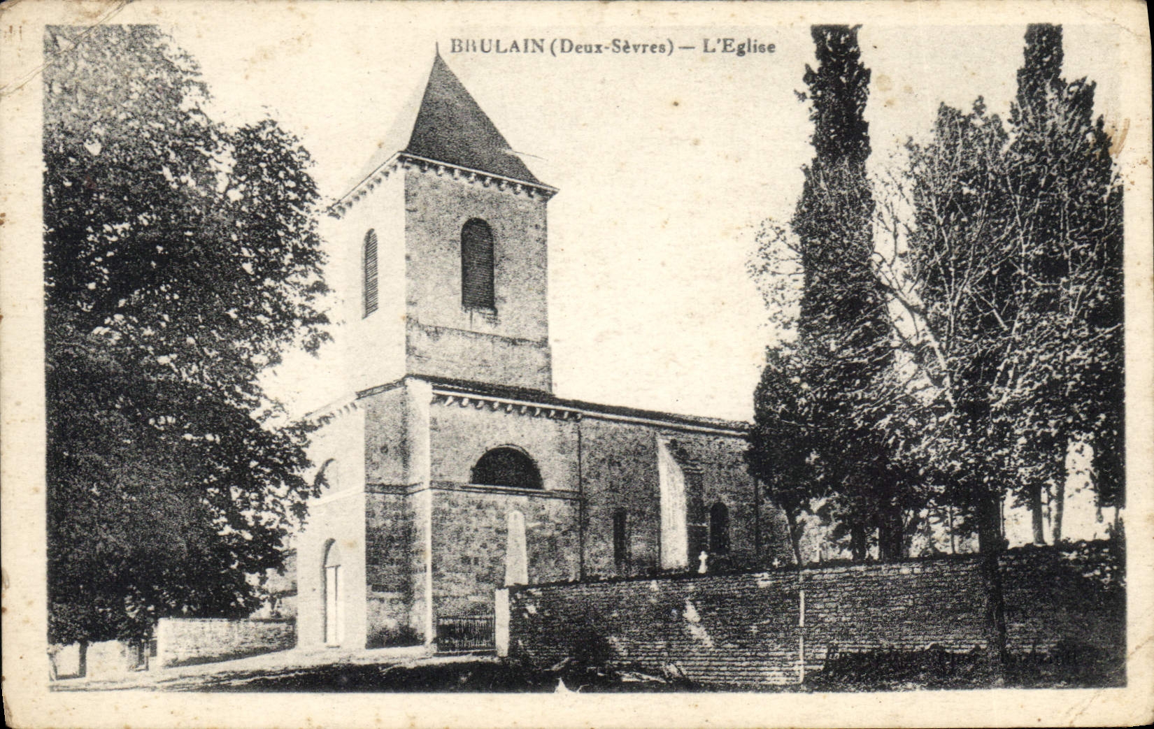 CPA Brulain Deux Sevres L'Eglise 