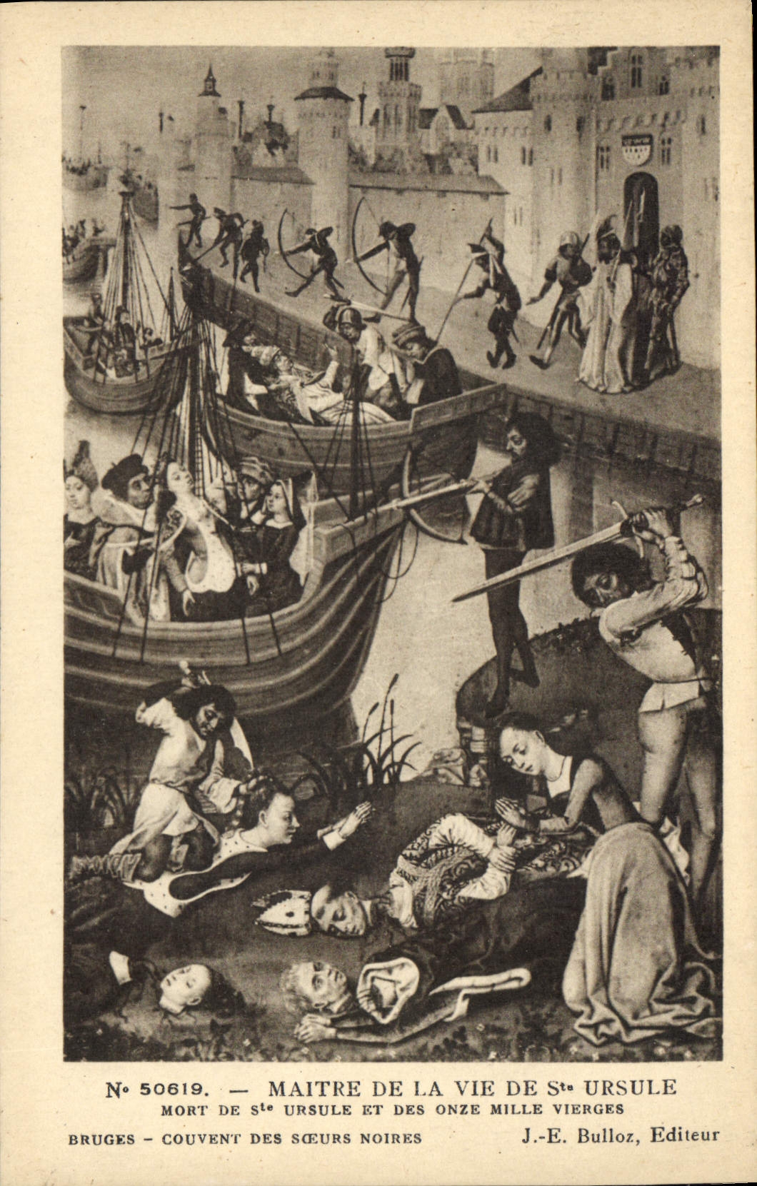 CPA Maitre de la Vie de Ste Ursule Mort de Ste Ursule et des Onze mille Vierges bruges Couvent des S