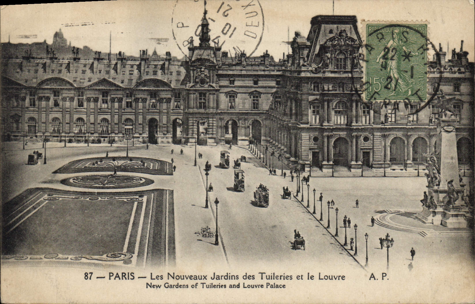 CPA Paris Les Nouveaux Jardins des Tuileries et le Louvre