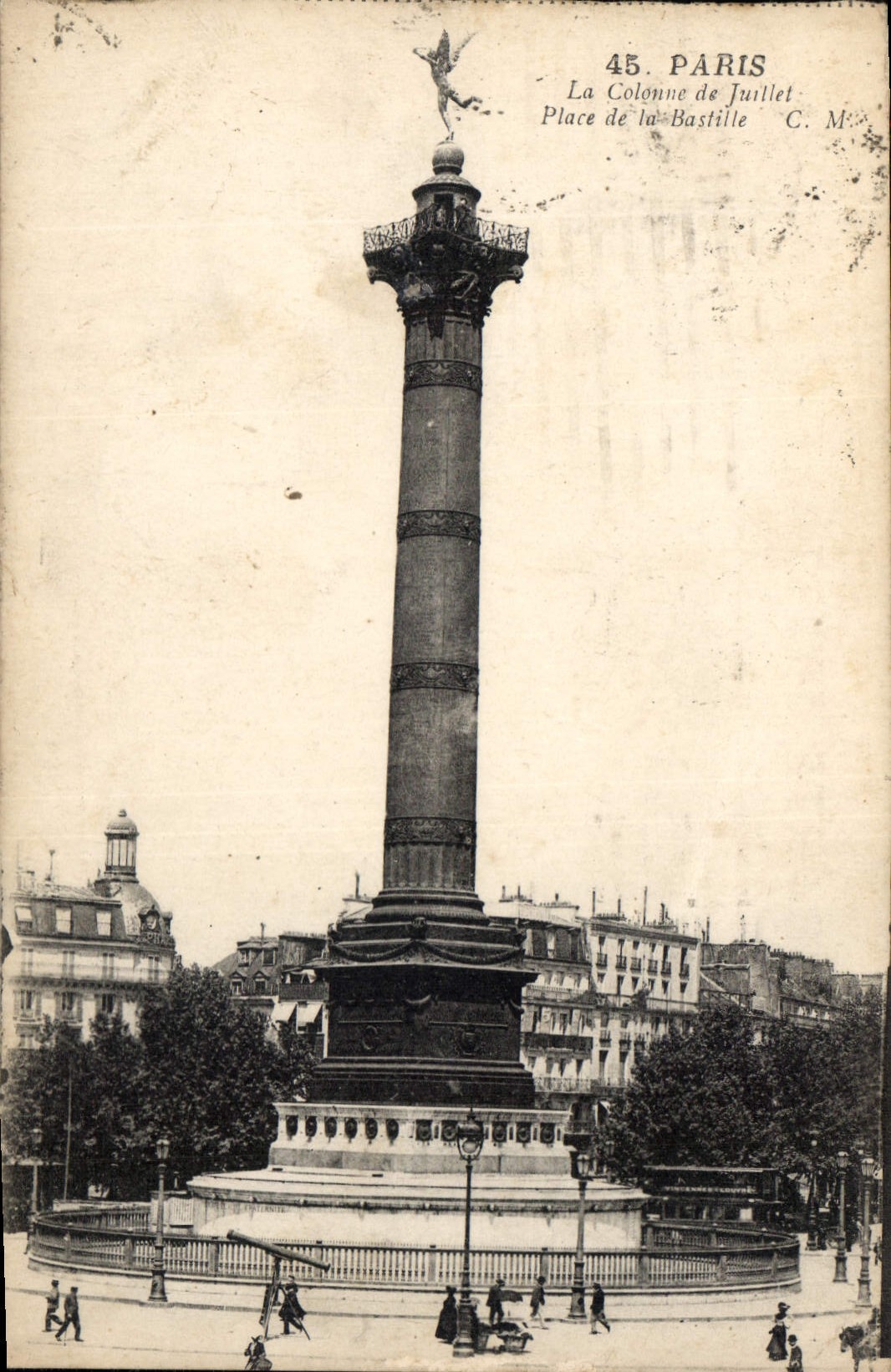 CPA Paris La Colonne de Juillet Place de la Bastille