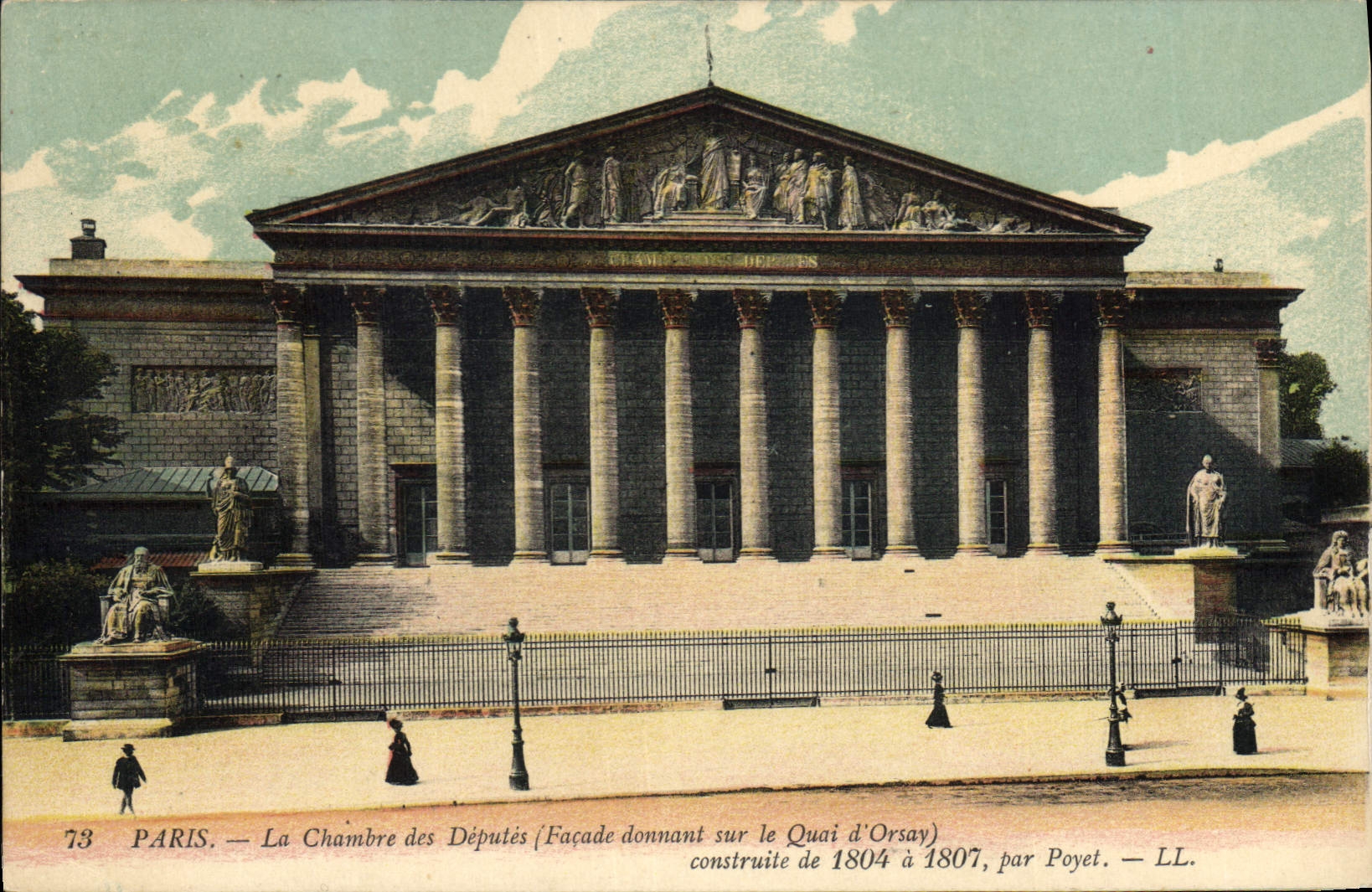 CPA Paris La Chambre des Deputes Facade donnant sur le Quai d'Orsay