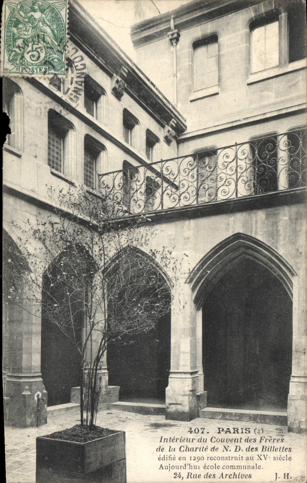 CPA Paris Interieur du Couvent des Freres de la Charite de N D des Billettes