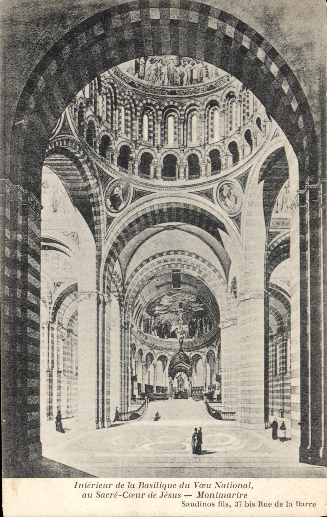 CPA Interieur de la Basilique du Voeu National au Sacre Coeur de Jesus Montmartre