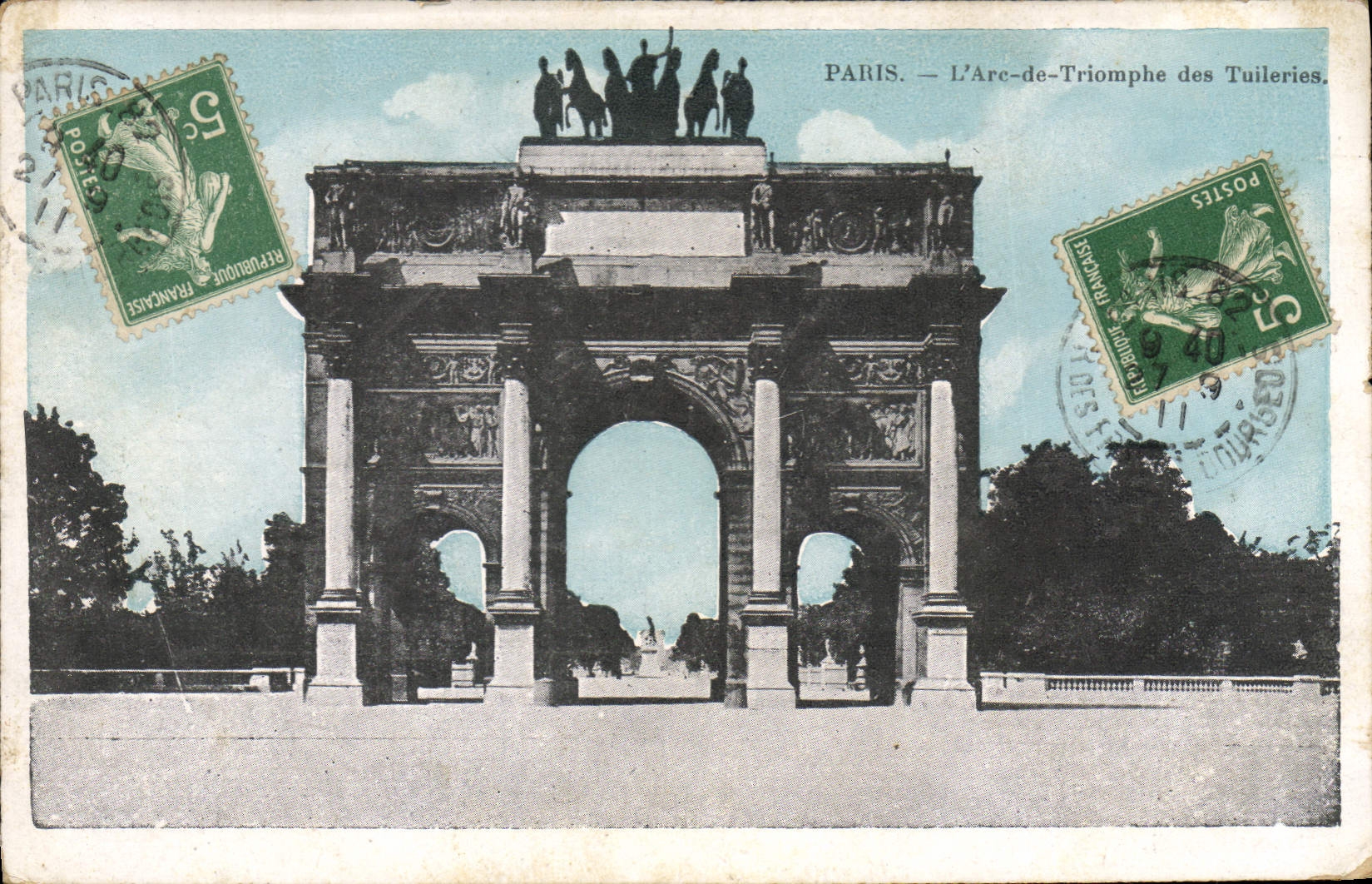 CPA Paris L'Arc de Triomphe des Tuileries