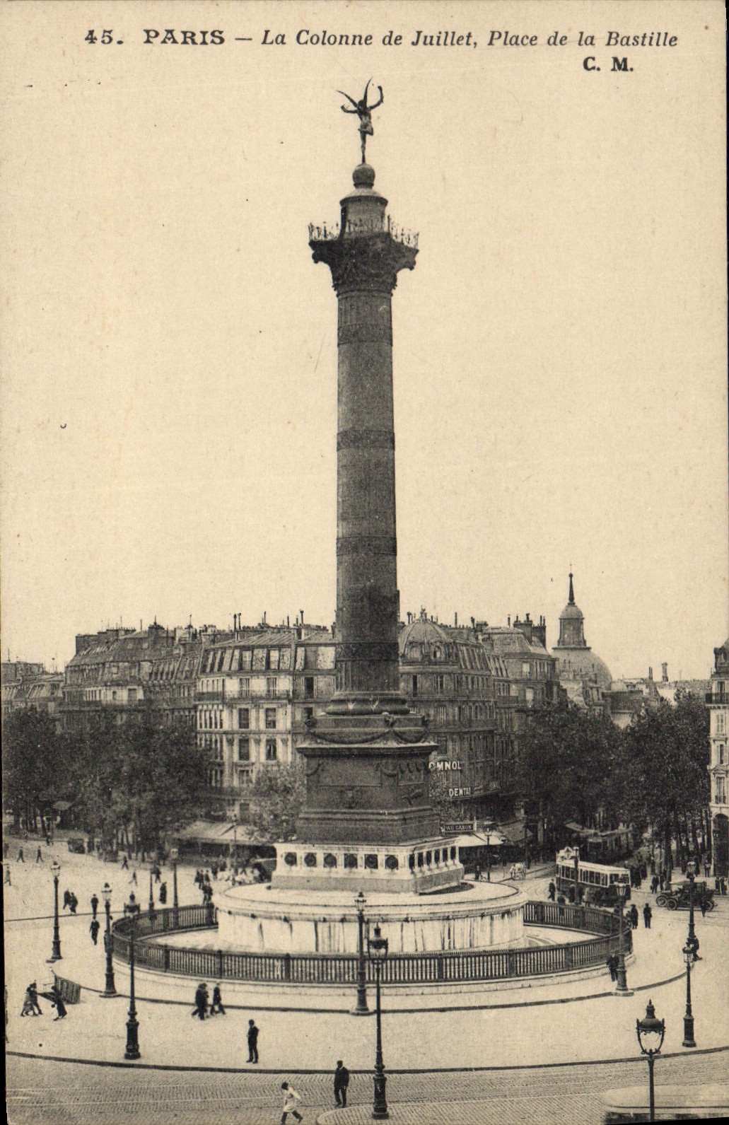 CPA Paris La Colonne de Juillet Place de la Bastille