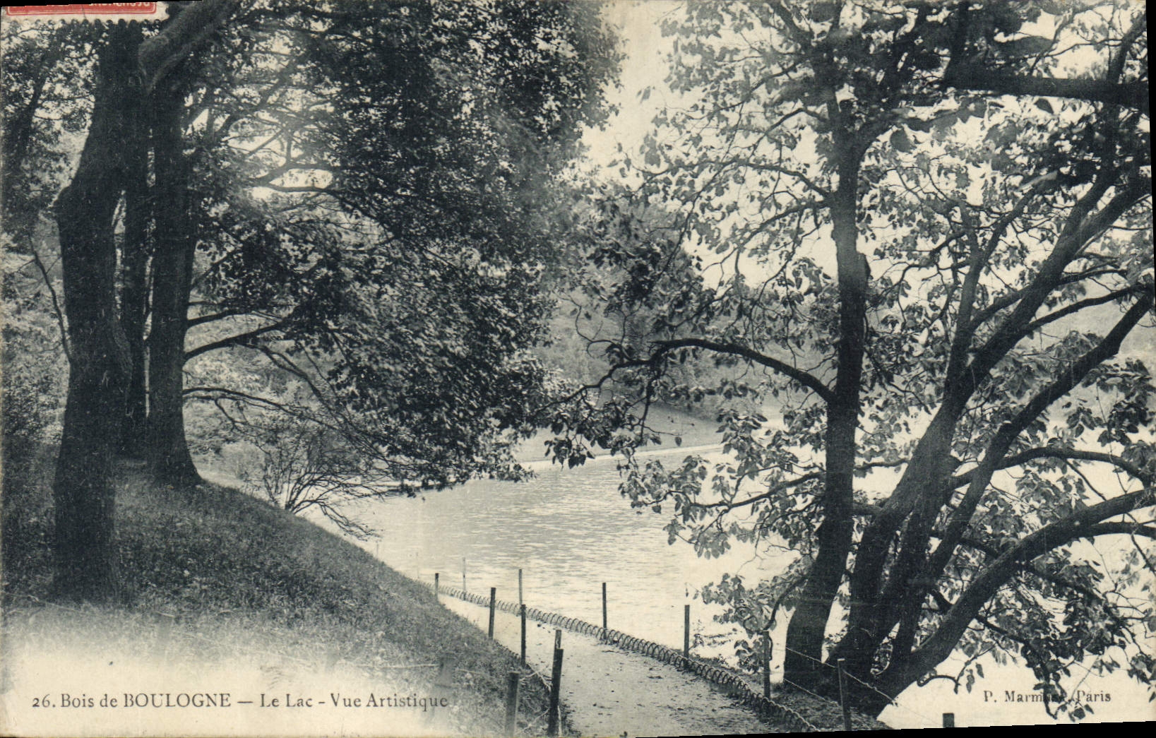 CPA Bois de Boulogne Le Lac Vue Artistique