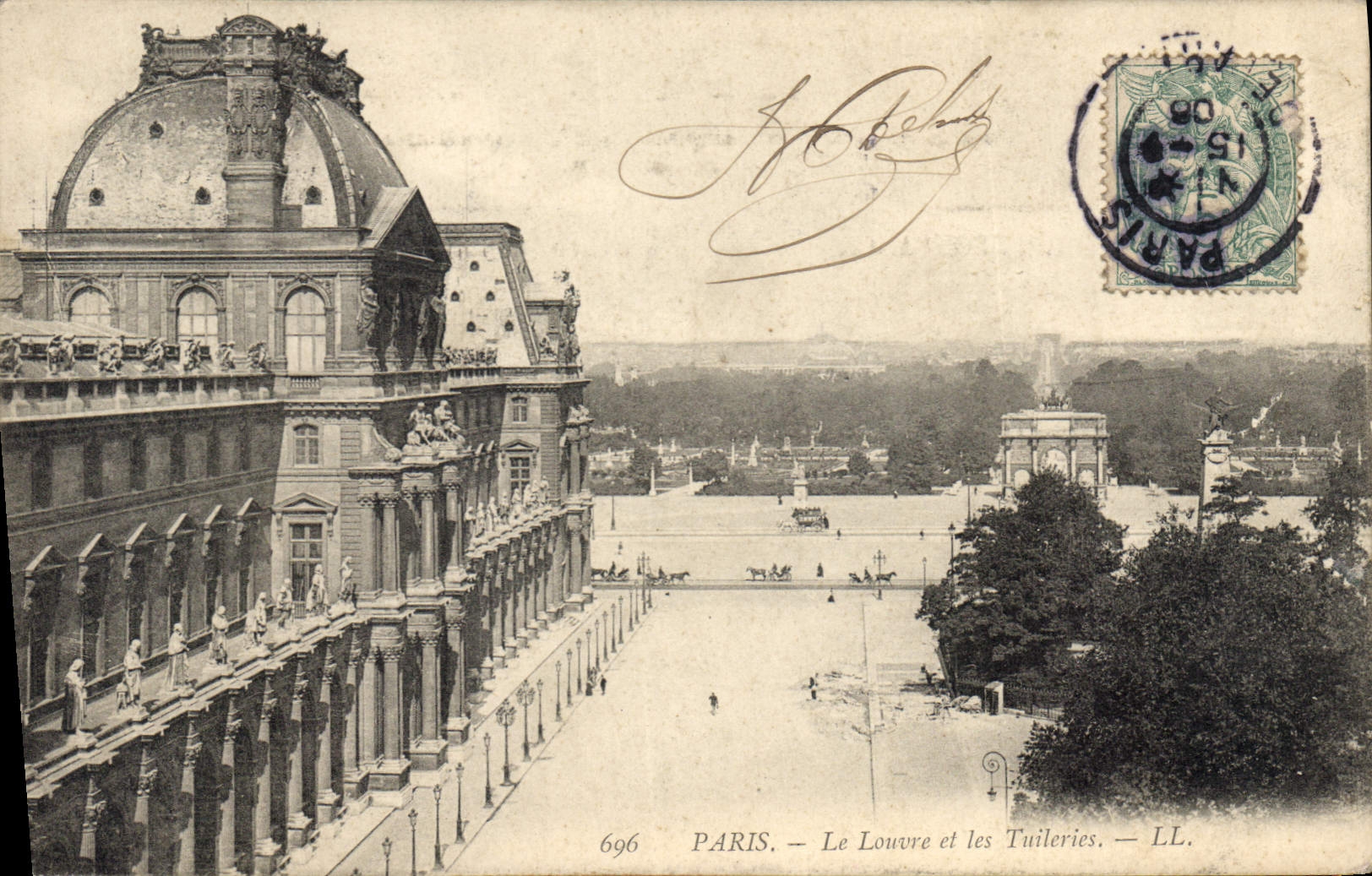 CPA Paris Le Louvte et les Tuileries 
