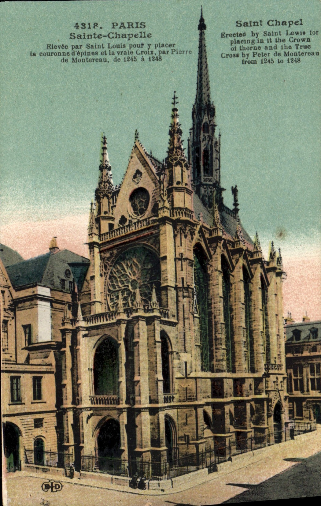 CPA Paris Sainte Chapelle Elevee par Saint Louis