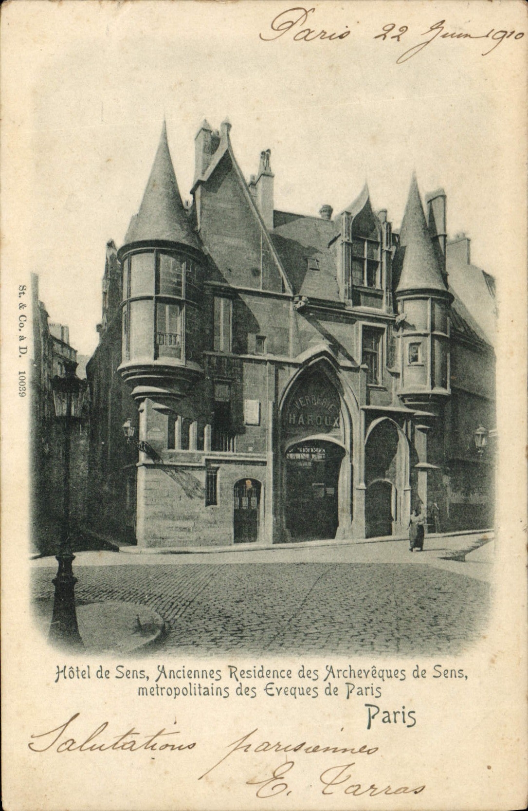 CPA Hotel de Sens Anciennes Residence des Archeveques de Sens metropolitains des Eveques de Paris