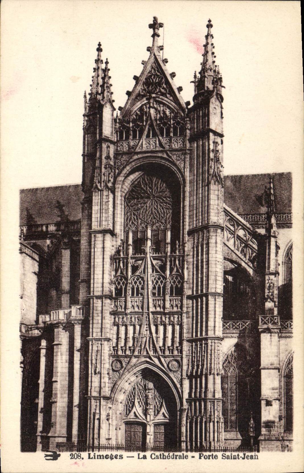 CPA Limoges la Cathedrale Porte Saint Jean