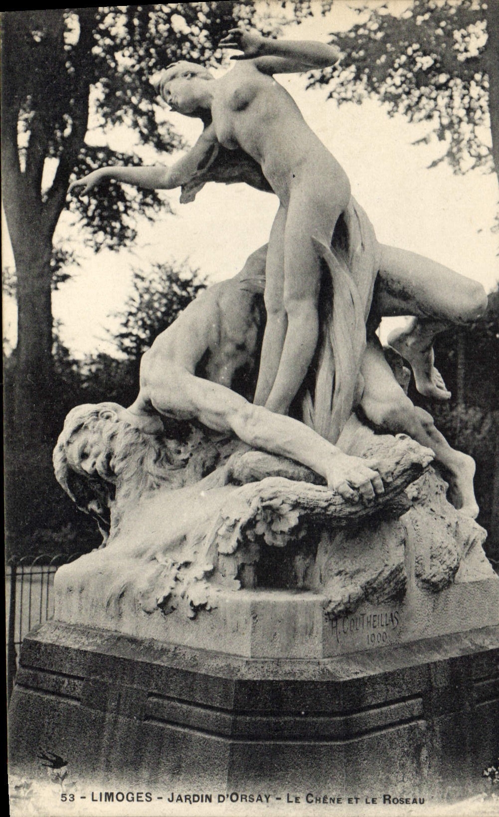CPA Limoges Jardin d'Orsay Le Chene et le Rosseau