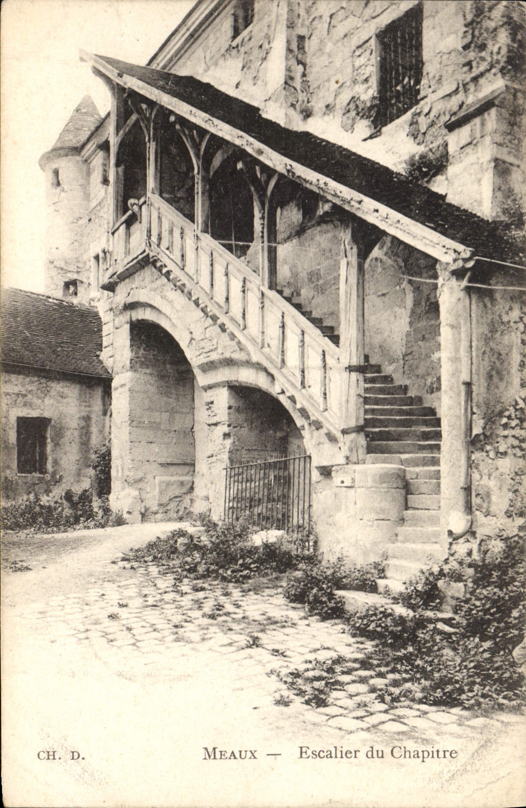 CPA Meaux Escalier du Chapitre