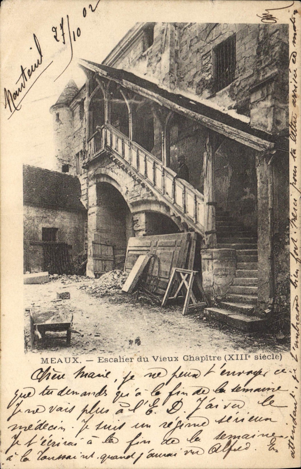 CPA Meaux Escalier du Vieux Chapitre (XIIIe siecle)
