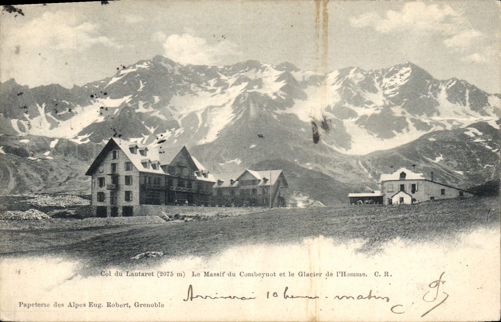 CPA Col du Lautaret (2075 m) le Massif du Combeynot et le Glacier de l'Homme