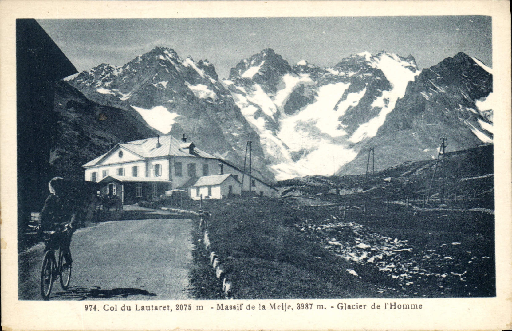 CPA Col du Lautaret 2075 m Massif de la Meije 3987 m Glacier de l'Homme
