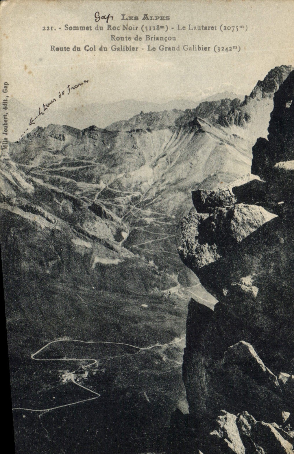 CPA Les Alpes Sommet du Roc Noir (1118 m) Le Lautaret (2075 m) Route de Briancon