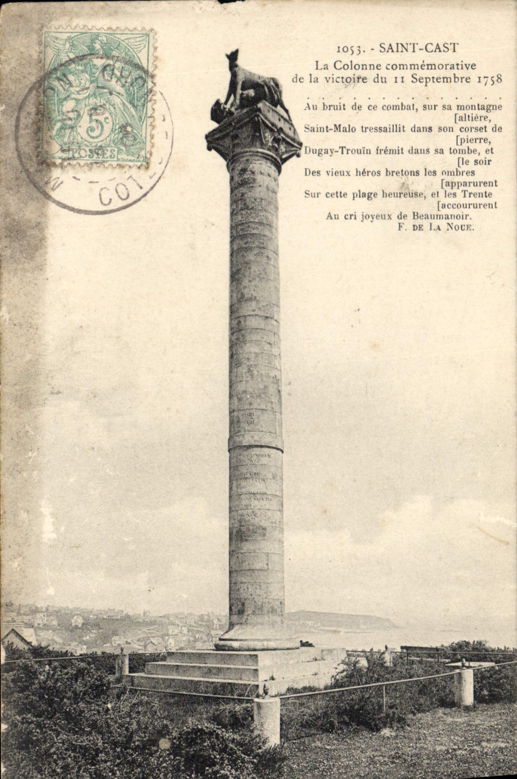 CPA Saint Cast (C du N) La Colonne Comemorative