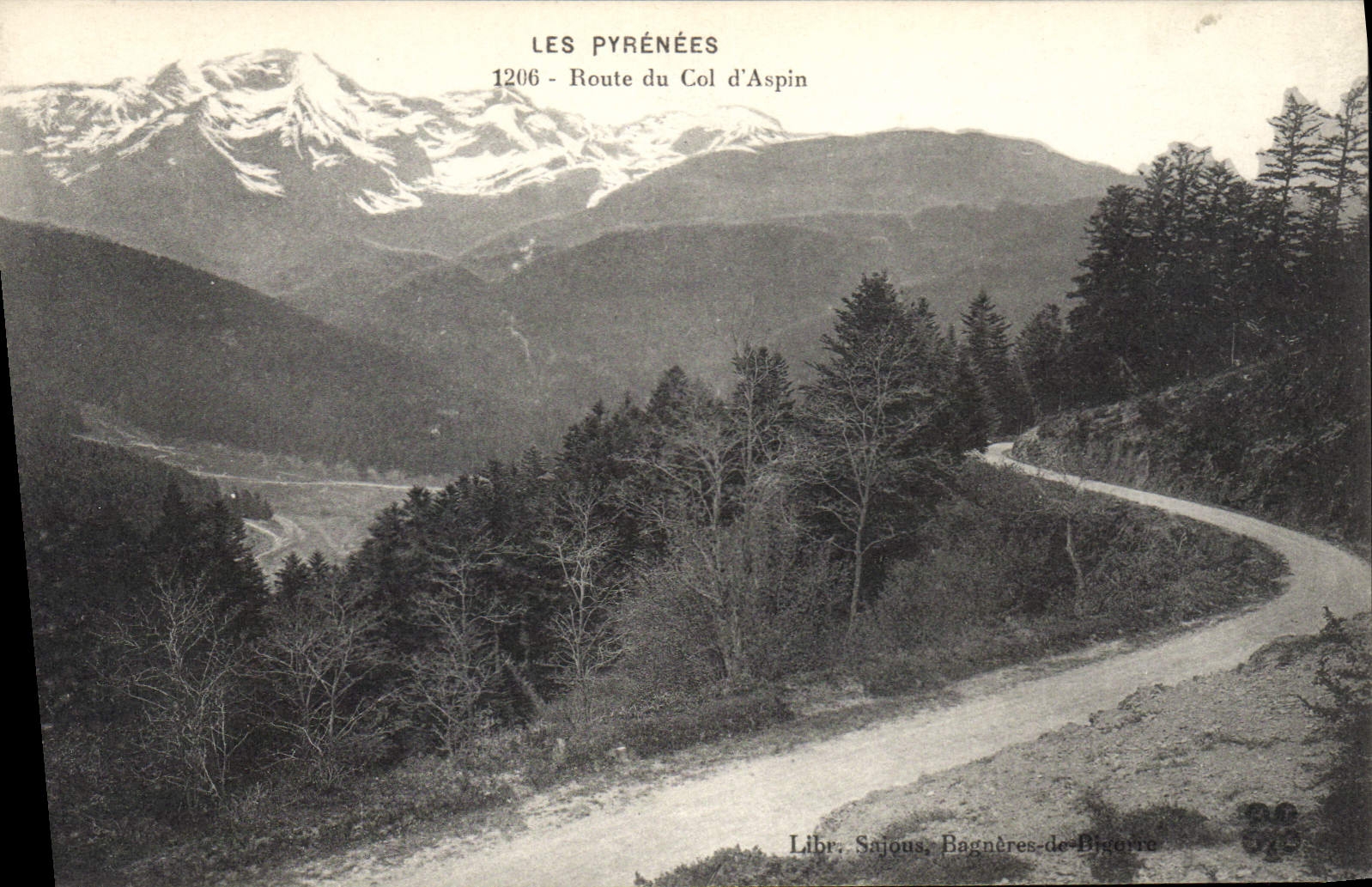 CPA Les Pyrenees Route du Col d'Aspin