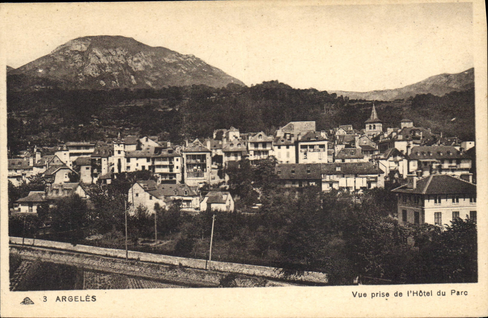 CPA Argeles Vue prise de l'Hotel du Parc