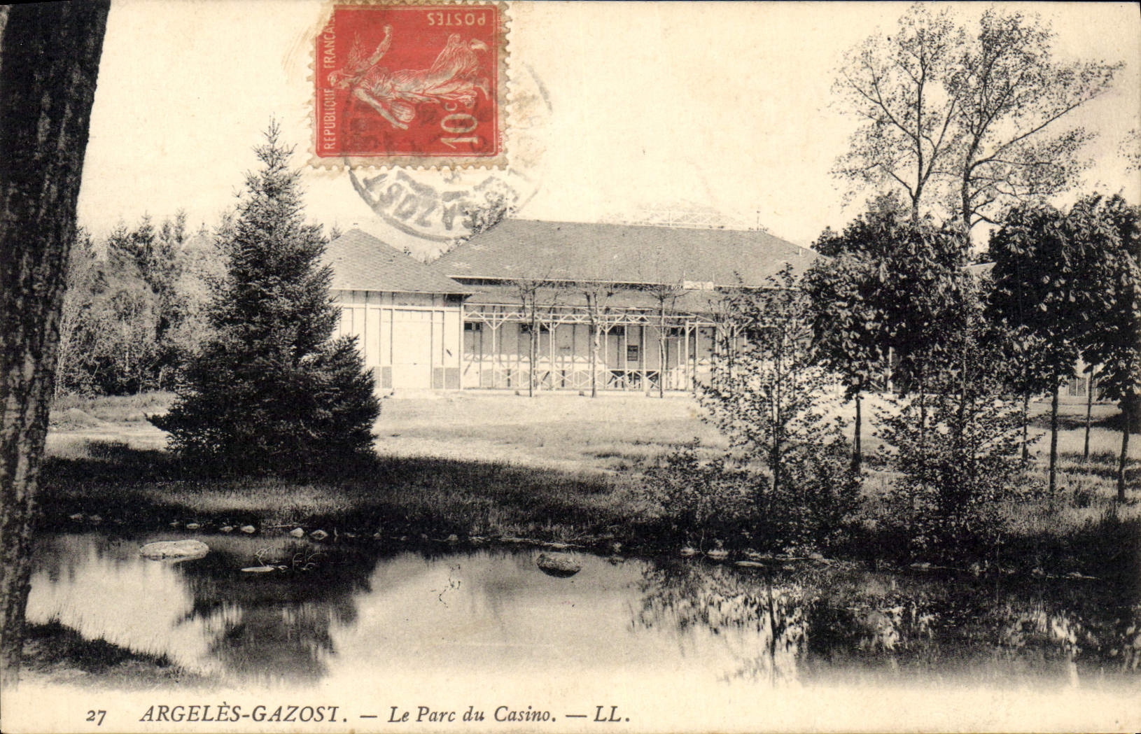 CPA Argeles Gazost Le Parc du Casino