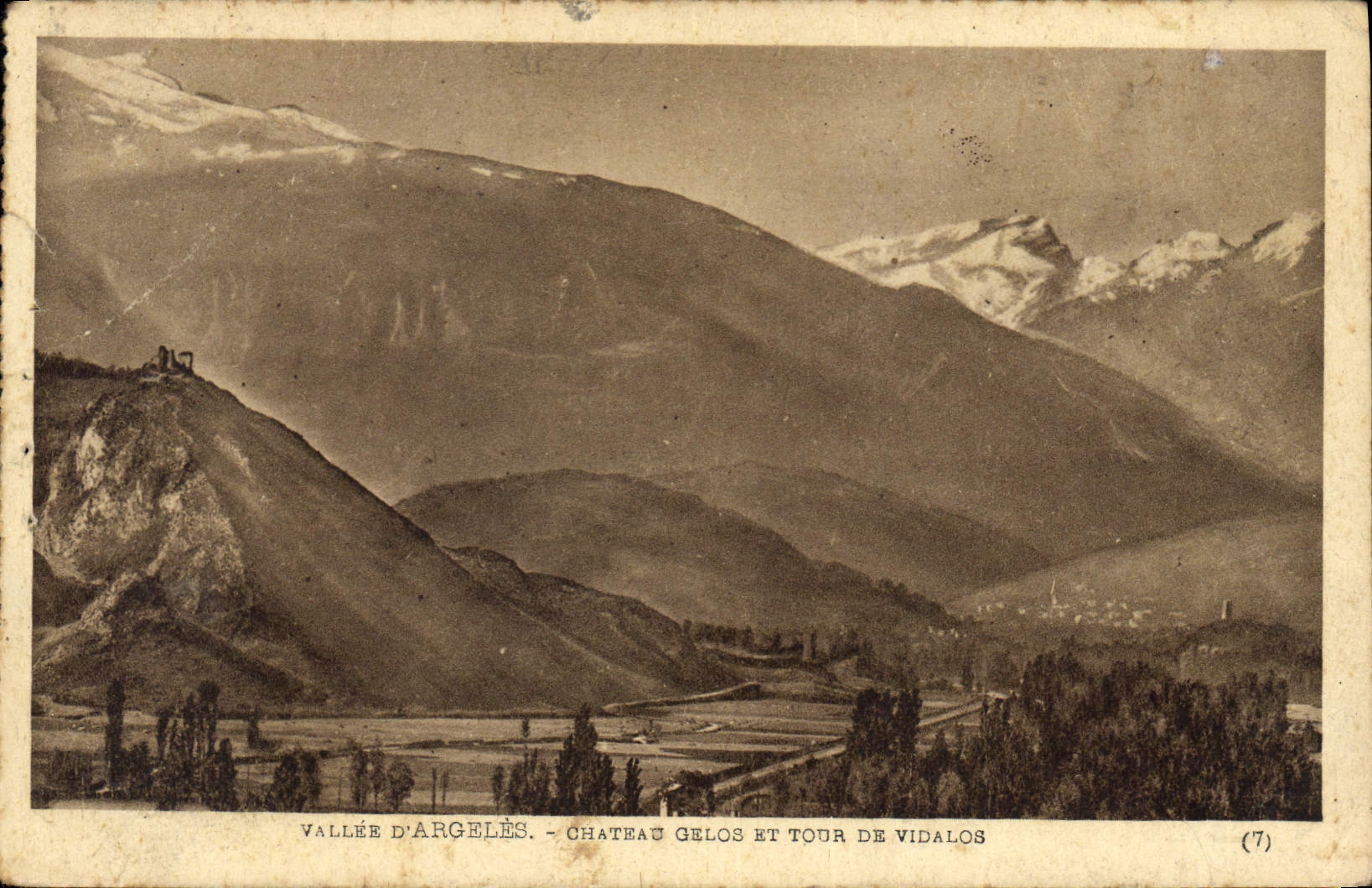 CPA Vallee d'Argeles Chateau Gelos et Tour de Vidalos