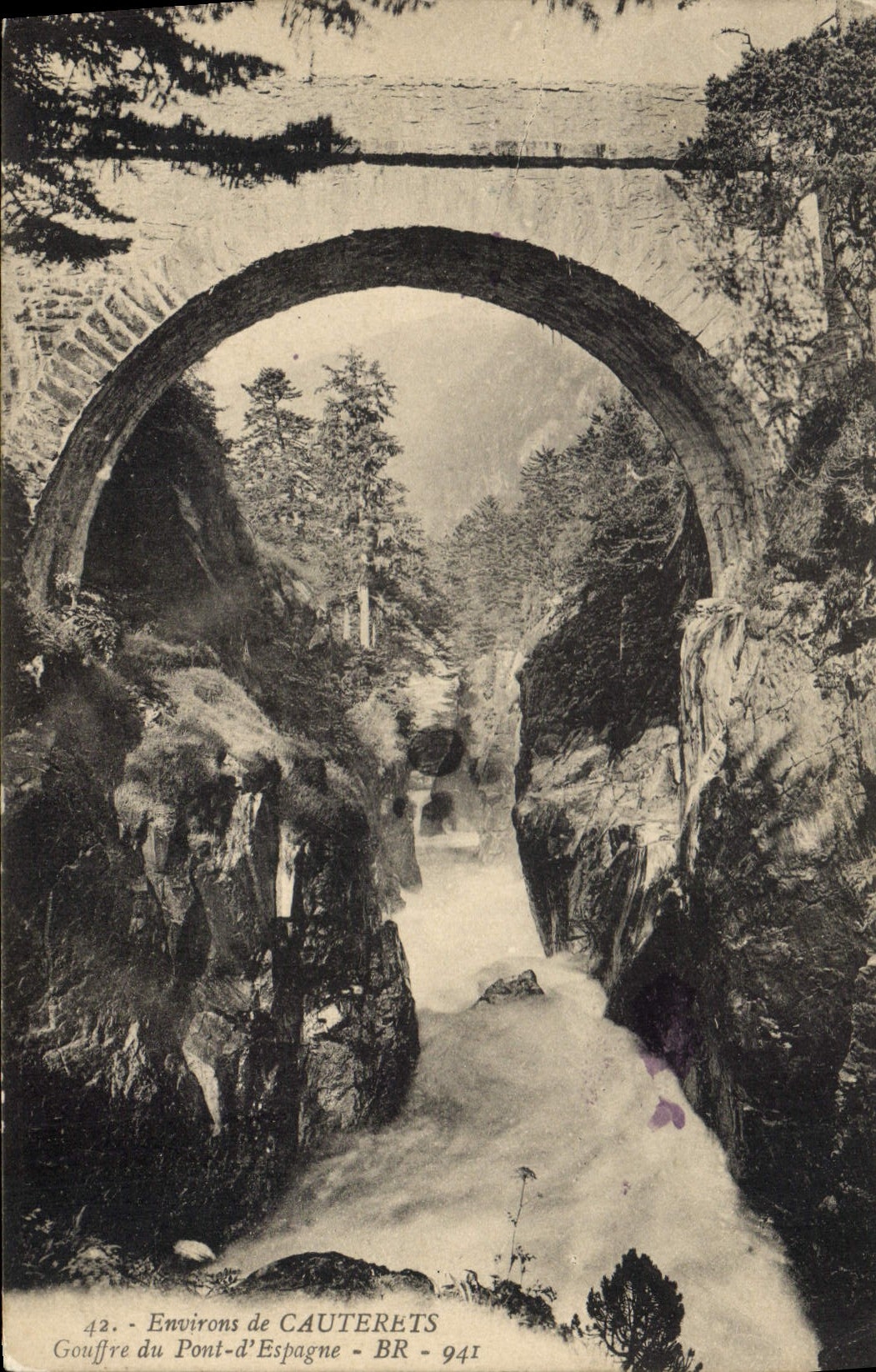 CPA Environs de Cauteret ascades du Pont d'Espagne