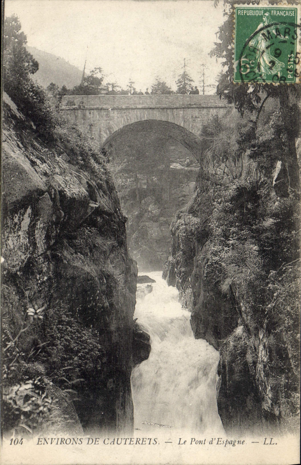 CPA Environs de Cauteret Le Pont d'Espagne
