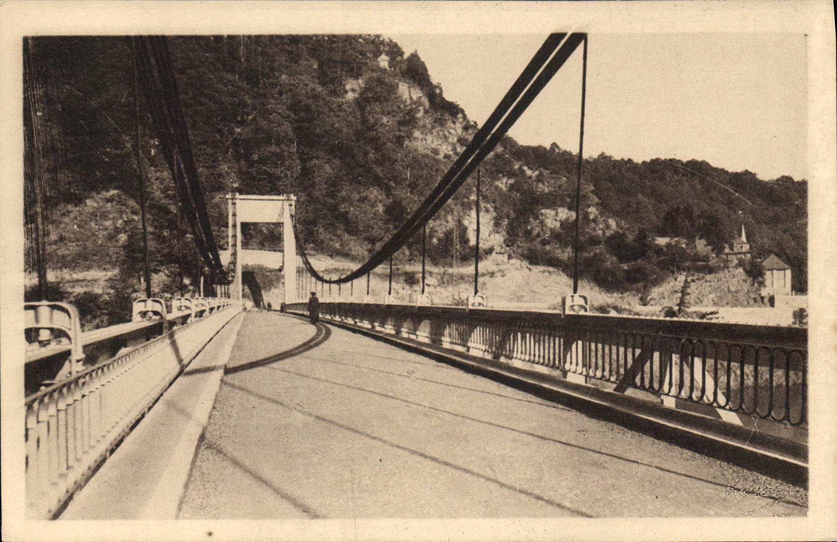 CPA La Deveze  Le Pont suspendu