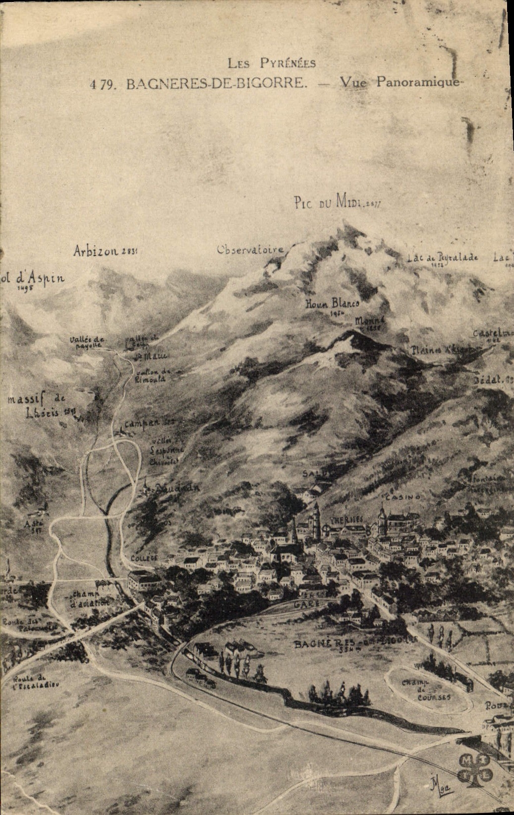 CPA Les Pyrenees de Bagnerres de Bigorre Vue panoramique