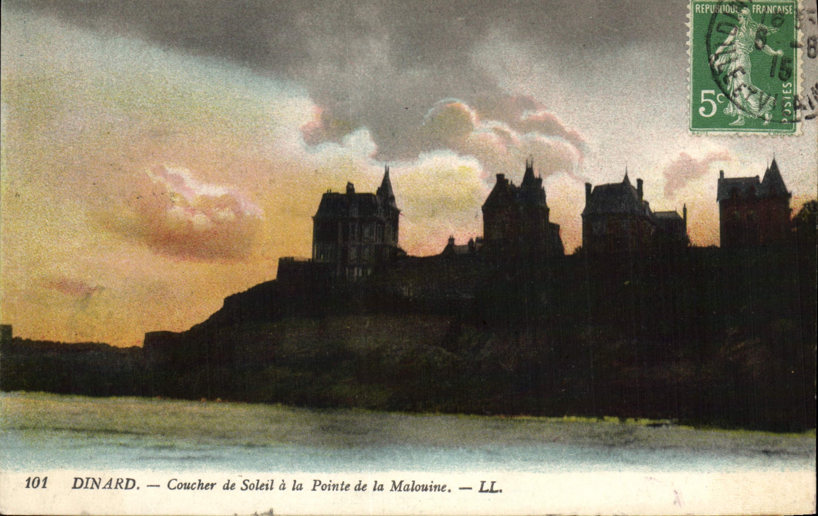 CPA Dinard Coucher de Soleil a laPointe de la Malouine