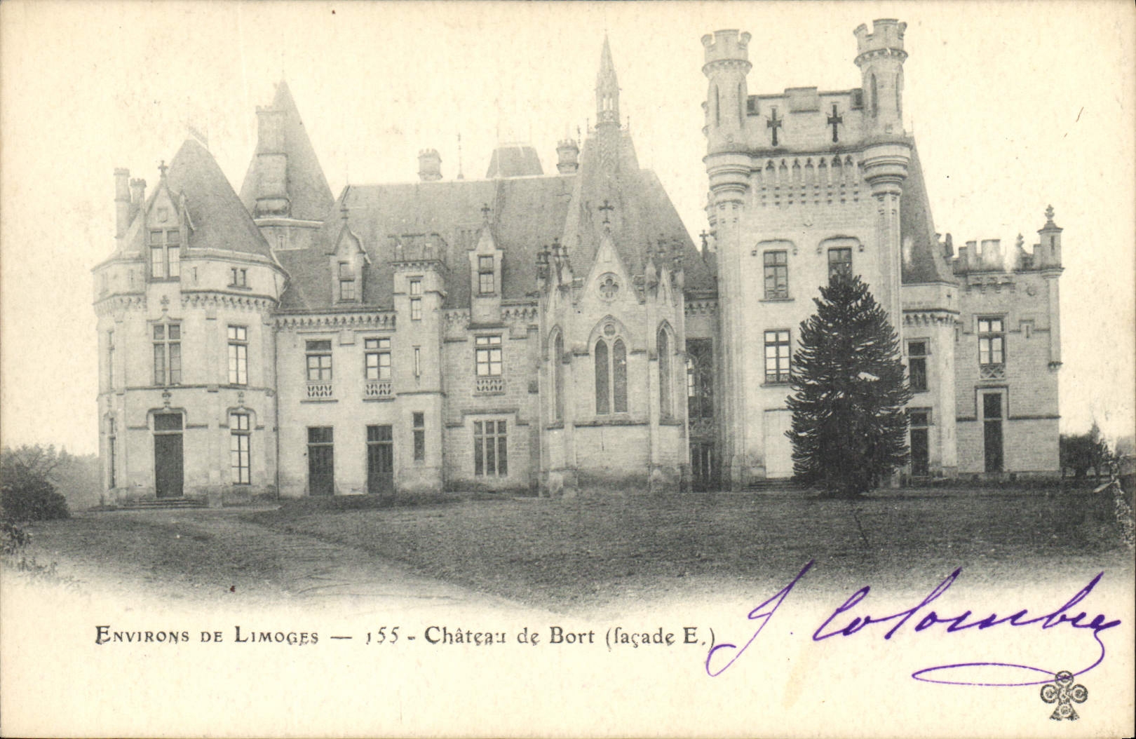 CPA Environs de Limoges Le Chateau de Bort(Facade E)