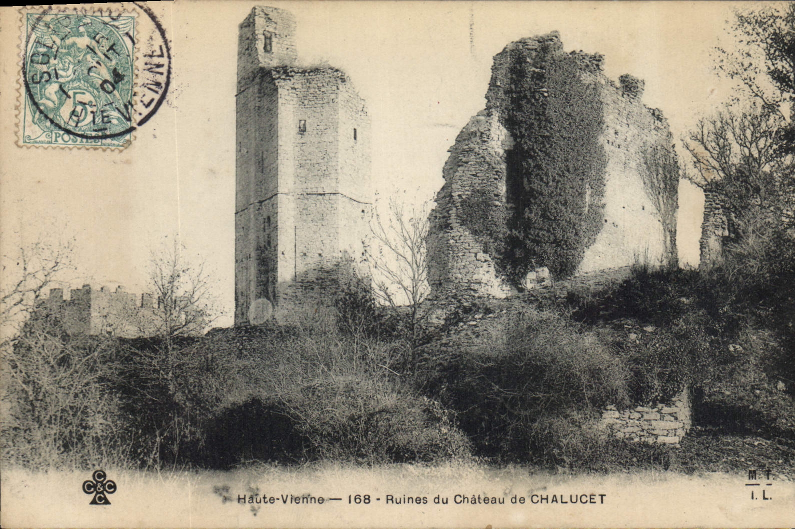CPA Haute Vienne Ruines du Chateau de Chalucet