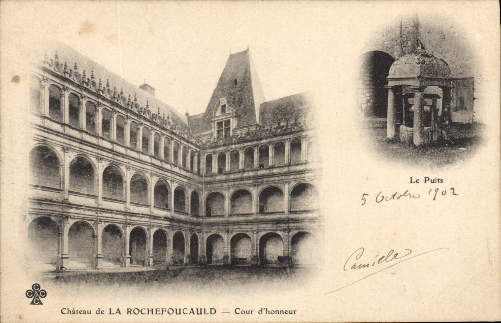 CPA La Rochefoucauld Cour d'honneur