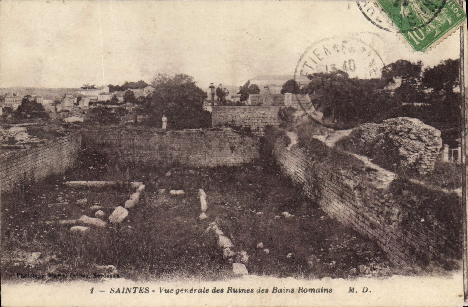 CPA Saintew Vue generale des Ruines des Bains Romaine