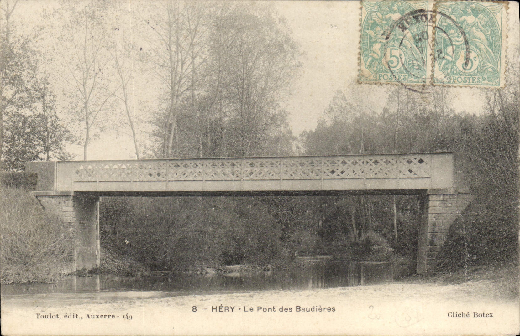 CPA Hery Le Pont des Baudieres