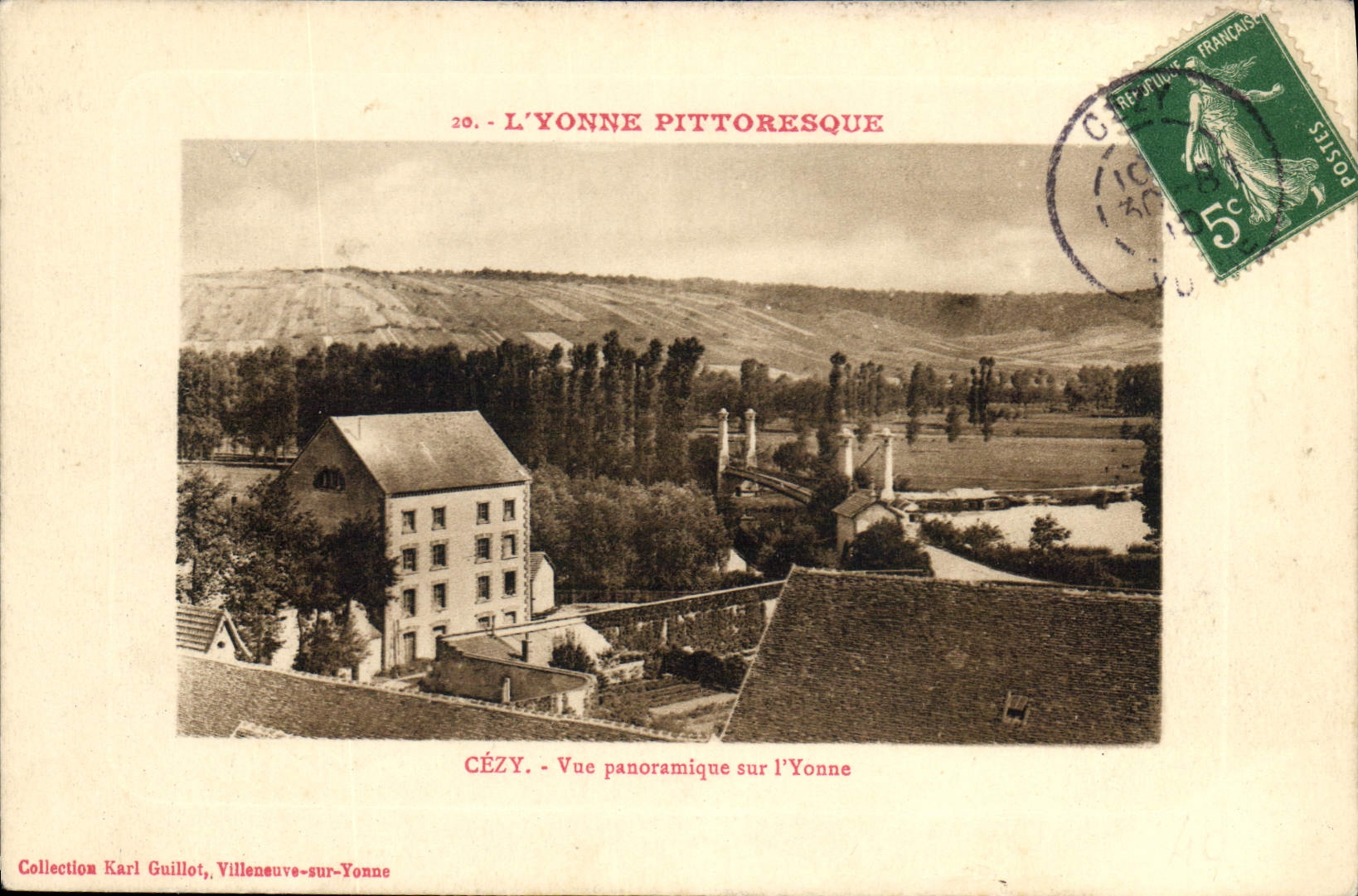 CPA L'Yonne Pittoresque Cezy Vue panoramique sur l'Yonne