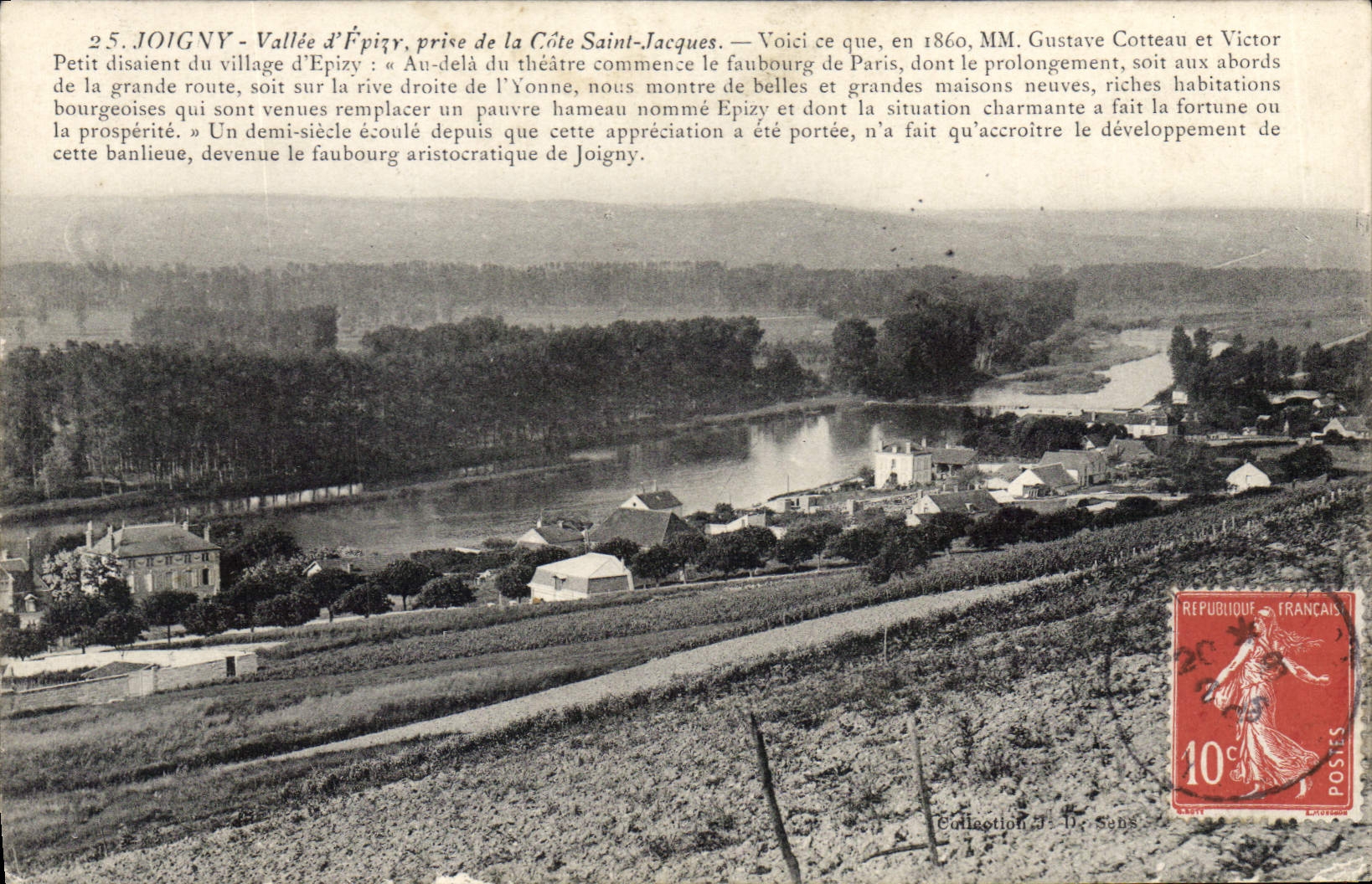CPA Joigny Vallee d'Avizy Prise de la Cote Saint Jacques