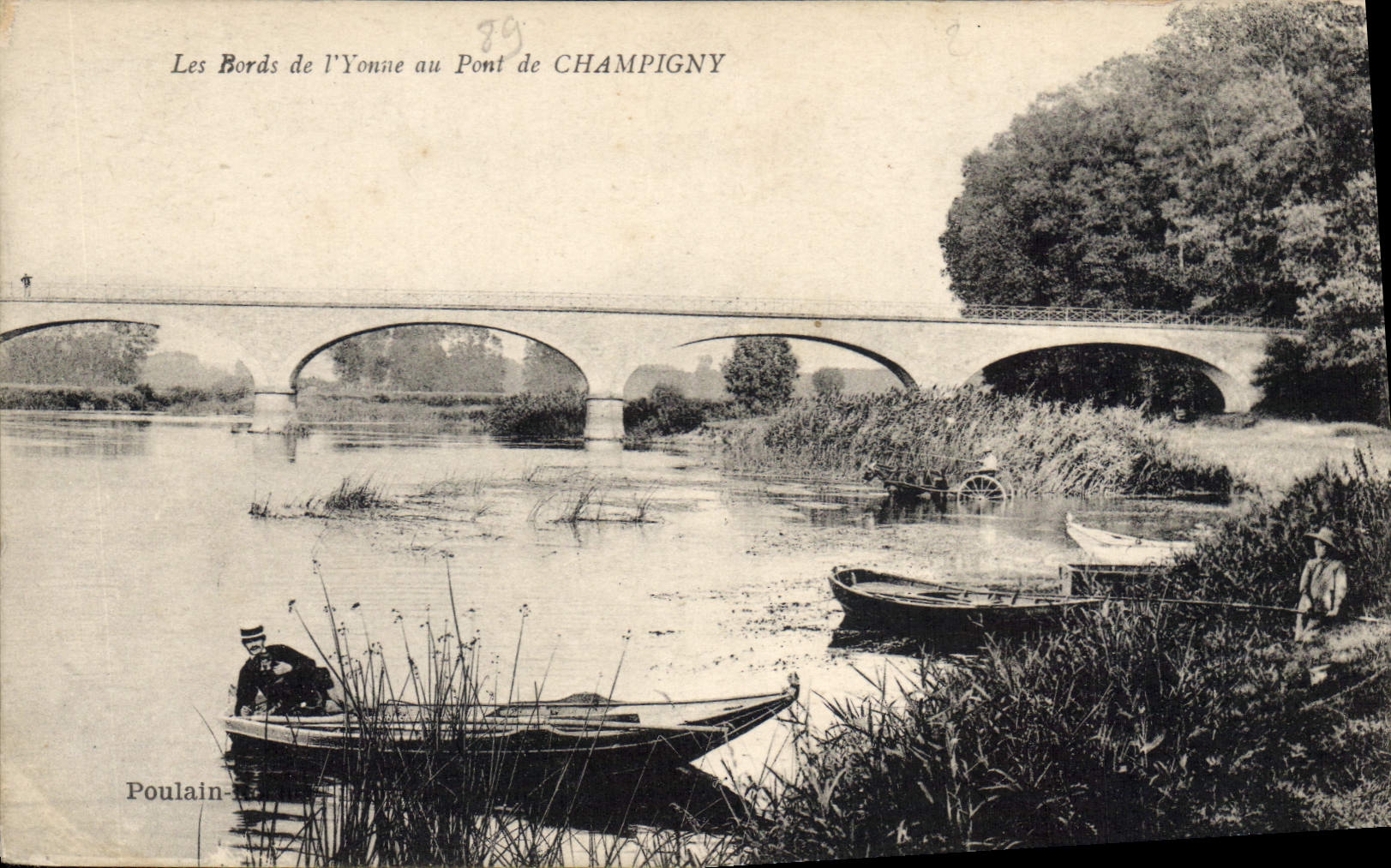 CPA Les Bords de l'Yonne au Pont de Champigny