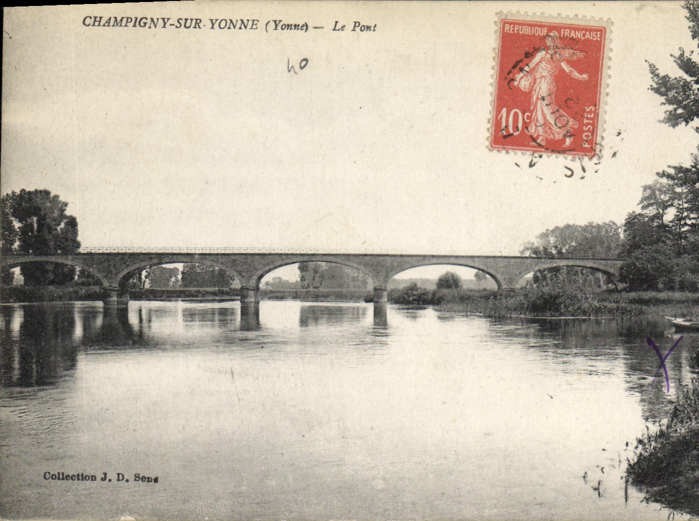 CPA Champigny sur Yonne (Yonne) Le Pont