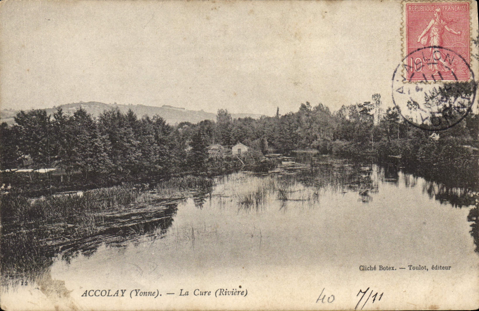 CPA Accolay (Yonne) La Cure (Riviere)