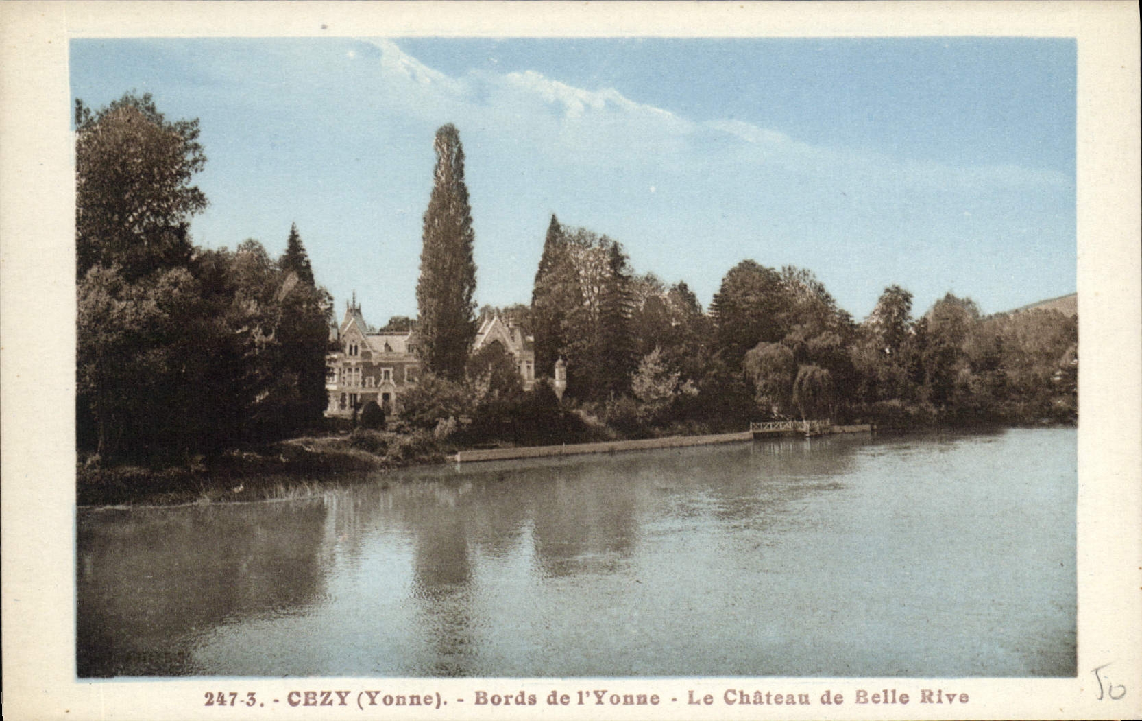 CPA Cezy (Yonne) Bords de l'Yonne